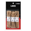 72" Desert Tan Nylon Boot Laces 3 Pair Pack